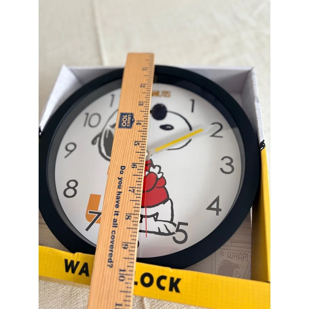 Peanuts Snoopy Joe Cool Wall Clock Unisex 10in Black New Joe Cool Graphic
